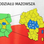 Mapa podziału Mazowsza