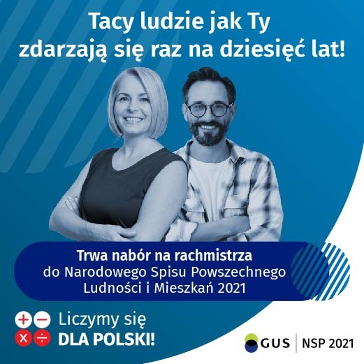 Plakat o naborze na rachmistrzów spisowych
