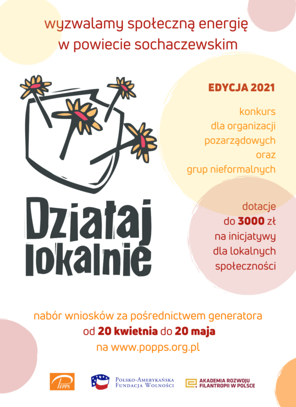 Plakat Działaj Lokalnie 2021