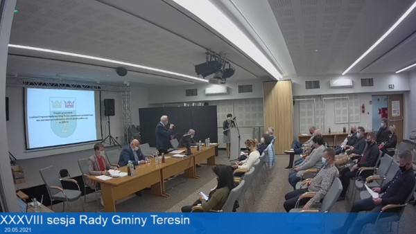 XXXVIII sesja Rady Gminy Teresin, 20 maja 2021 r.