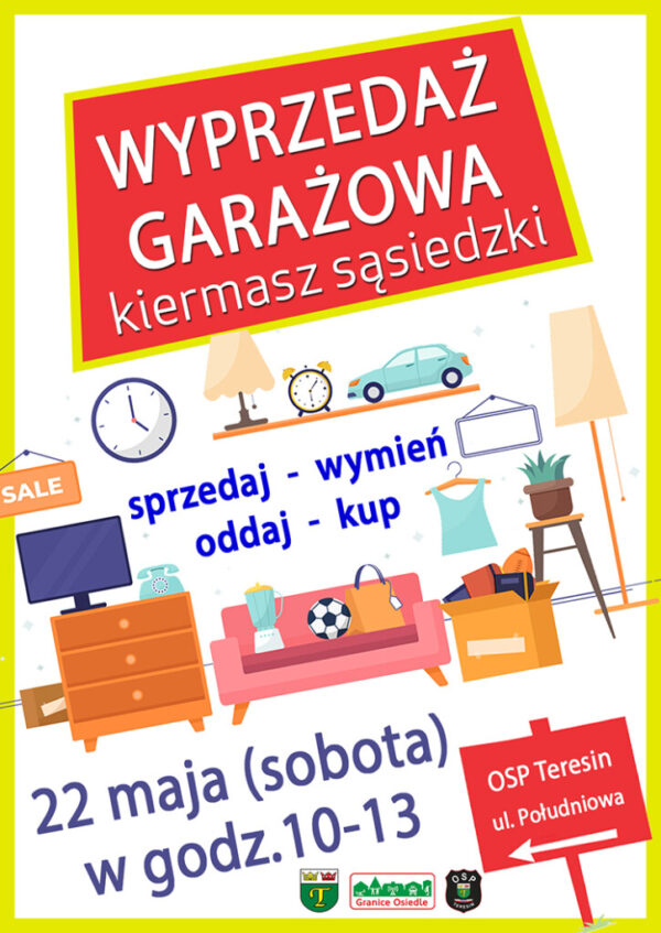 Plakat kiermasz sąsiedzki