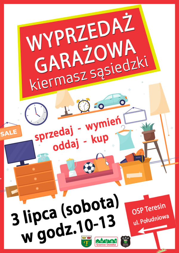 Plakat kiermasz sąsiedzki, treść jak w tekscie artykułu