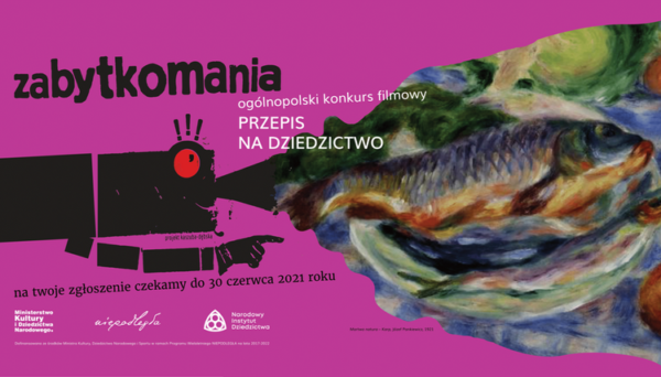 Plakat informacyjny konkursu ZABYTKOMANIA