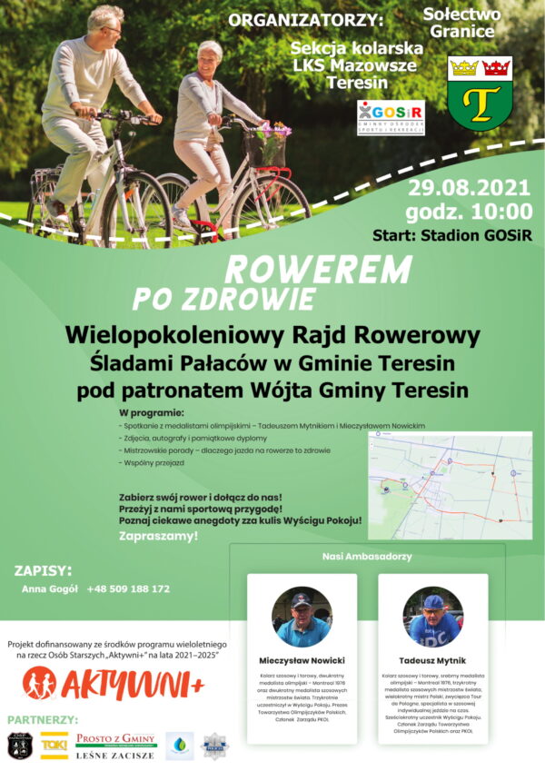 Plakat Rowerem po Zdrowie