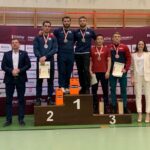 Konstantin Vlasov i Kamil Rybicki na trzecim stopniu podium kategorii wagowej do 74 kg