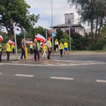 10 czerwca, blokada na skrzyżowaniu drogi krajowej 92 i obwodnicy Teresina w Topołowie