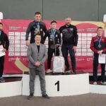 Fabian Niedźwiedzki na trzecim stopniu podium kategorii wagowej do 61 kg