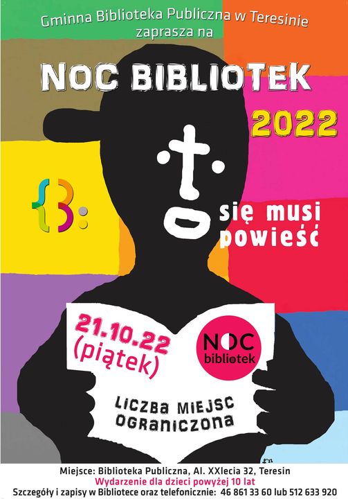 NOC BIBLIOTEK plakat informacyjny