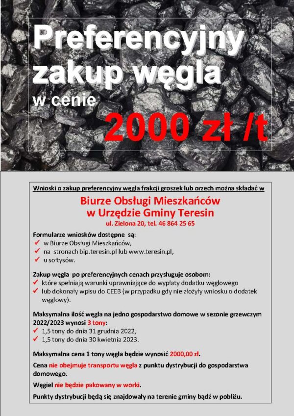 Węgiel plakat
