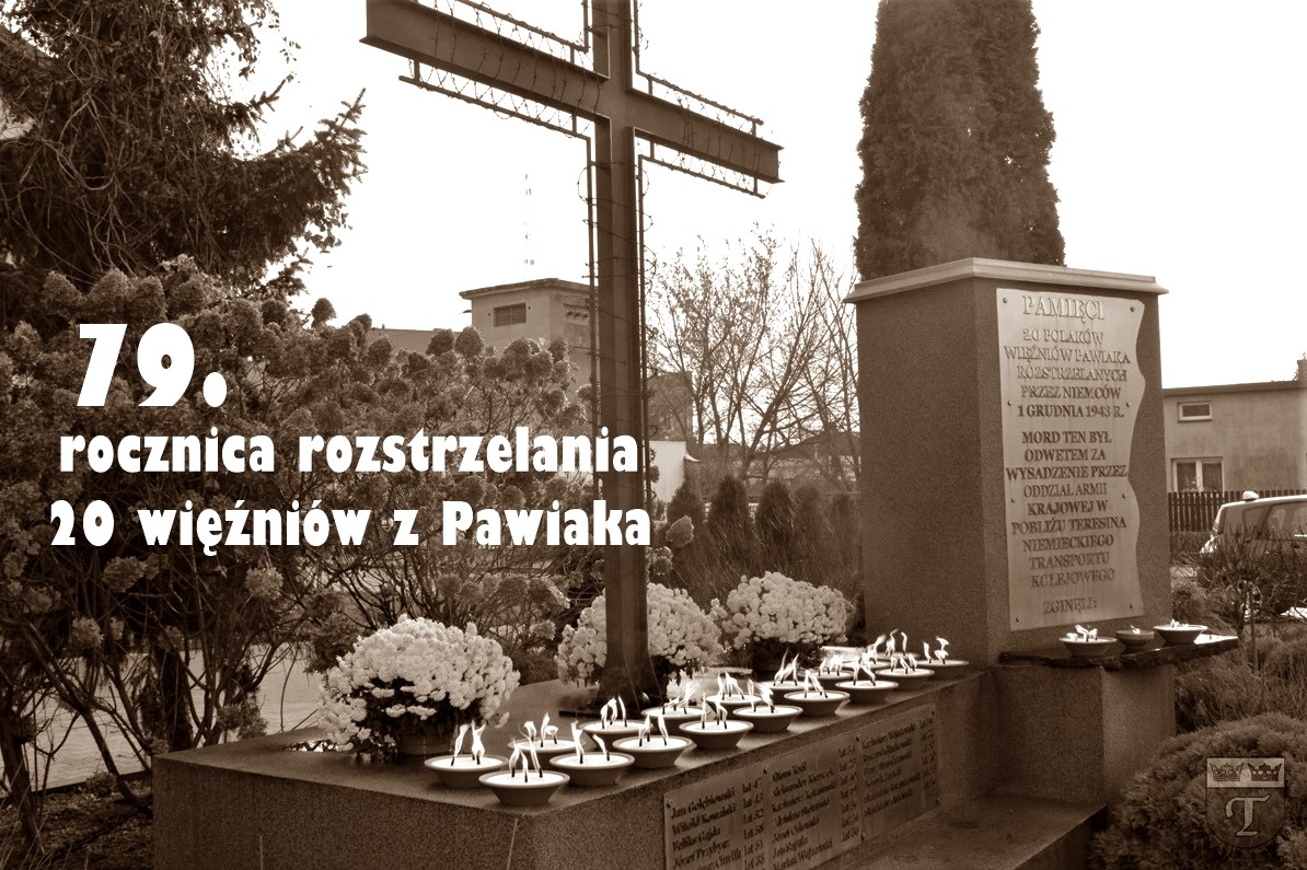 79. ROCZNICA ROZSTRZELANIA 20 WIĘŹNIÓW Z PAWIAKA logo