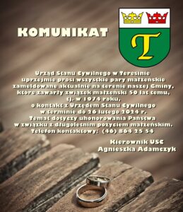 KOMUNIKAT DLA PAR Z FŁUGIM POŻYCIEM MAŁŻEŃSKIM